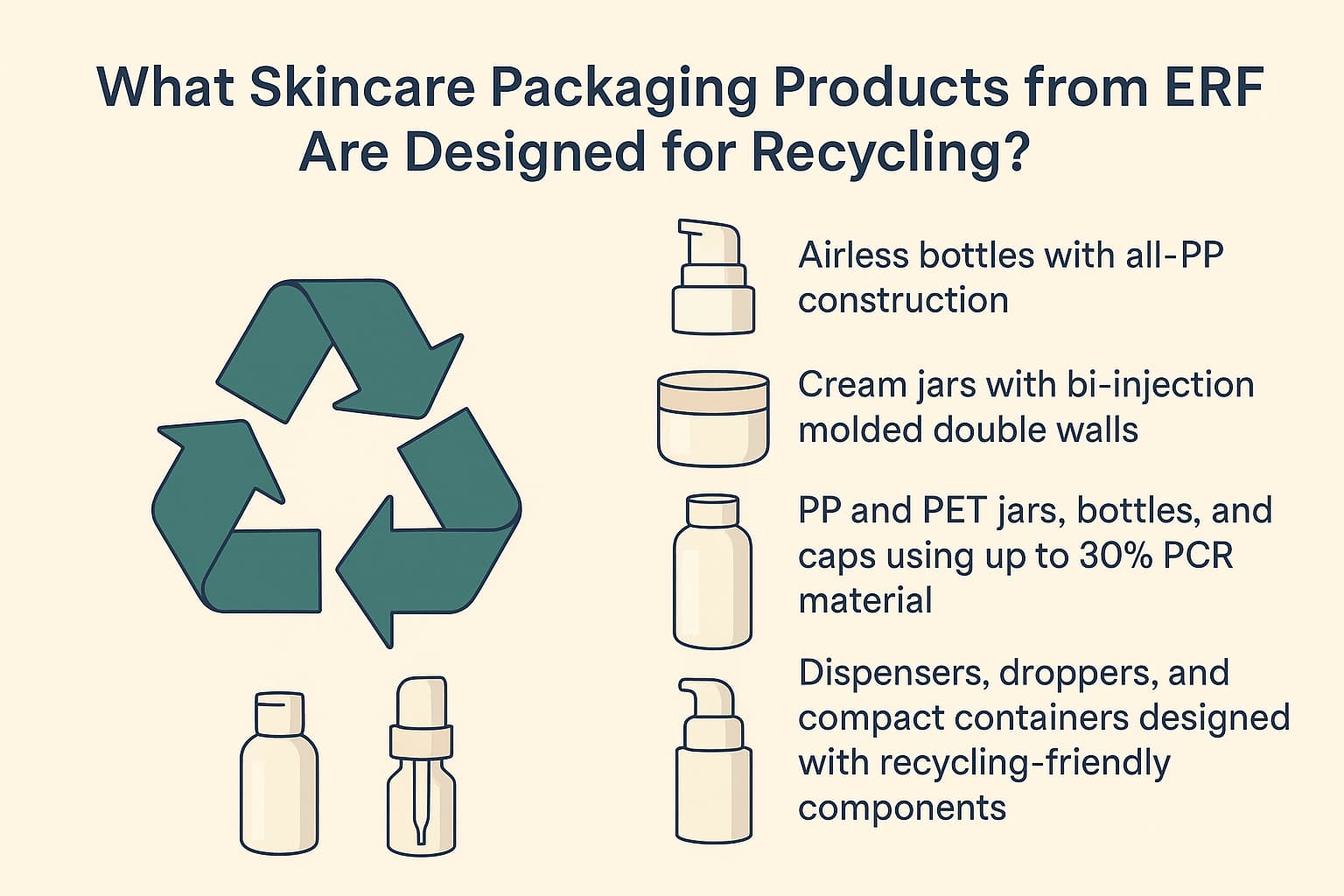What Skincare Packaging Products from ERF Are Designed for Recycling?